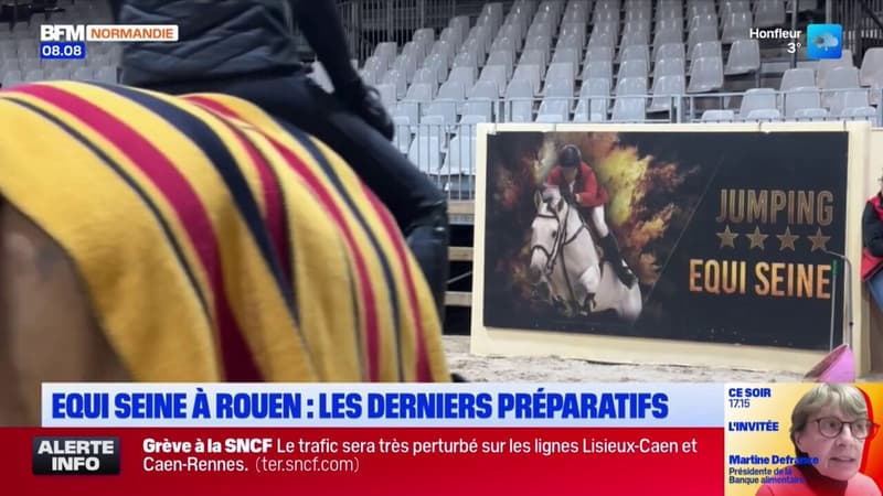 Rouen: derniers préparatifs avant le début d'Équi Seine