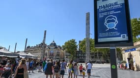 Le port du masque est imposé dans le centre-ville de Montpellier - Image d'illustration 