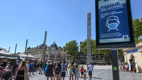 Le port du masque est imposé dans le centre-ville de Montpellier - Image d'illustration 