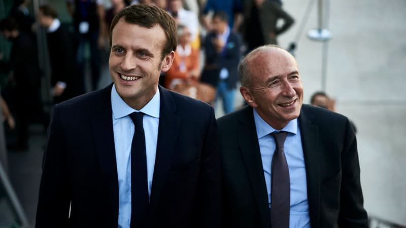 Emmanuel Macron et Gérard Collomb  le 24 septembre 2016.