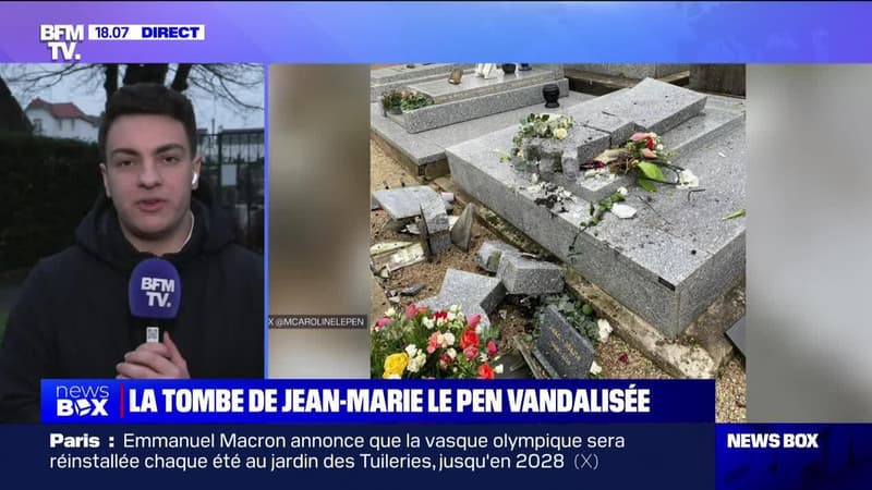 La Trinité-sur-Mer (Morbihan) : la tombe de Jean-Marie Le Pen vandalisé - 31/01