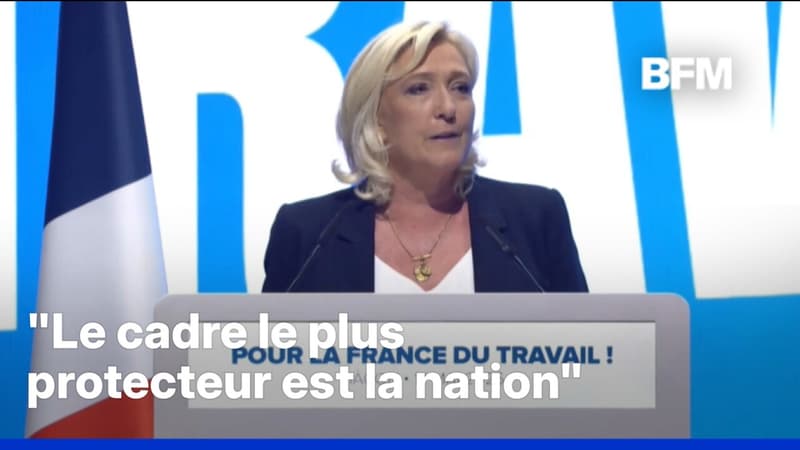 Pour Marine Le Pen, le Rassemblement national est le "meilleur défenseur des droits" des Français