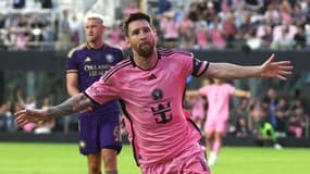 La joie de Lionel Messi, buteur avec Miami face à Orlando le 2 mars 2024