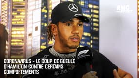 Coronavirus : Le coup de gueule d'Hamilton contre certains comportements