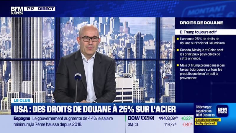 USA : des droits de douane à 25% sur l'acier