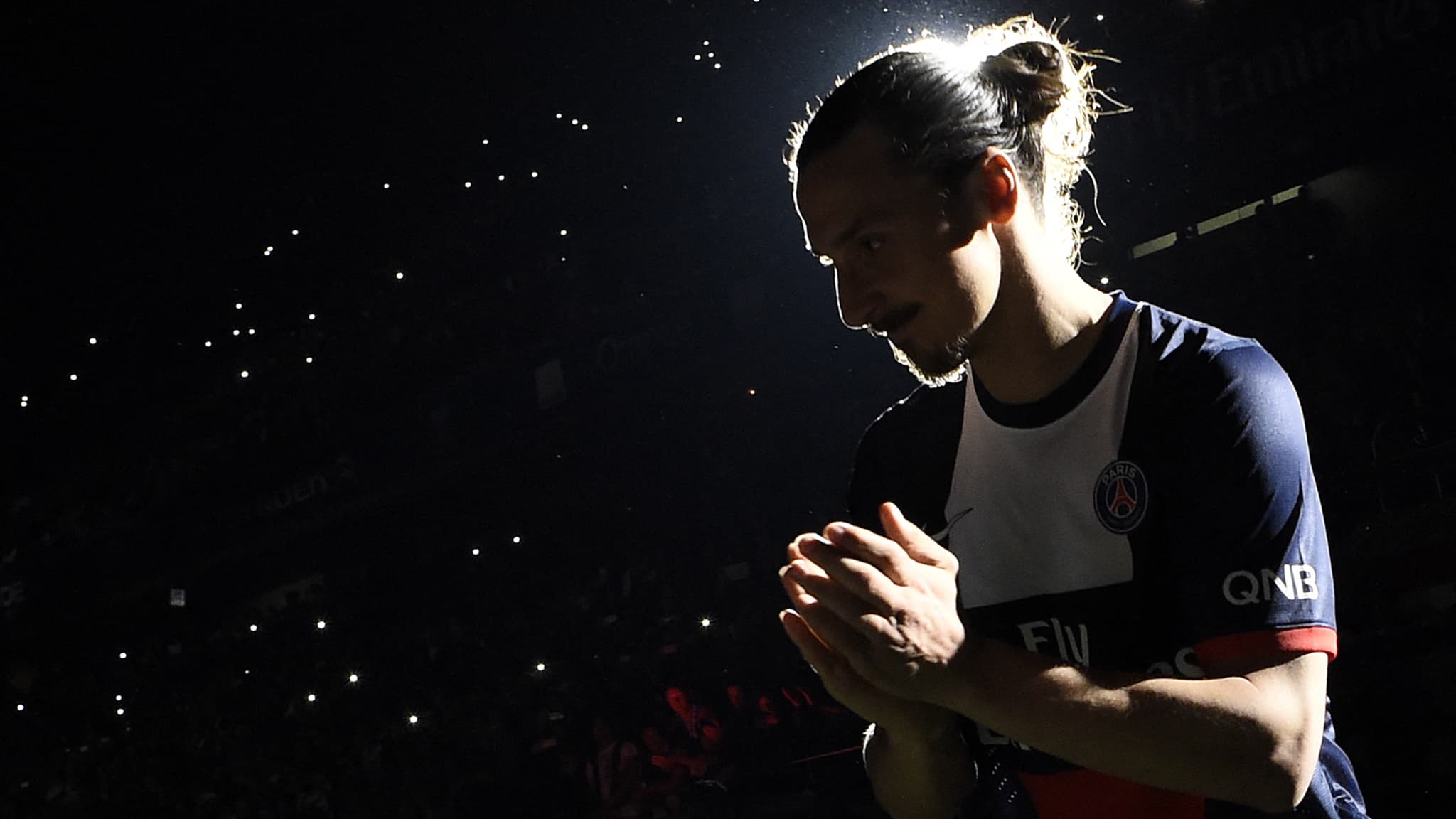 Zlatan Ibrahimovic sous le maillot du PSG en mai 2014 Zlatan Ibrahimovic sous le maillot du PSG en mai 2014