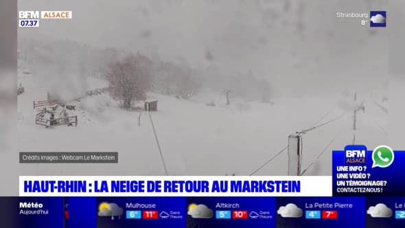 Haut-Rhin: la neige de retour au Markstein