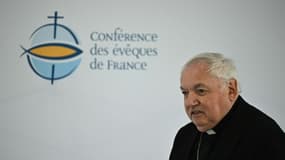 Le futur président de la Conférence des évêques de France (CEF) Jean-Marc Aveline à Lourdes le 3 avril 2025