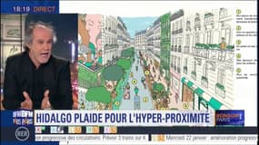 Anne Hidalgo plaide pour l'hyper proximité: "Paris est l'un des villes où l'on se déplace le plus à pied. C'est très facile de marcher pour accéder aux services", explique Carlos Moreno, professeur des universités et soutien d'Anne Hidalgo