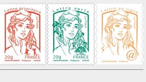 Le nouveau timbre Marianne, au visage jeune semblant sortir tout droit d'une bande dessinée.