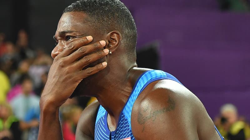 Justin Gatlin, champion du monde du 100m