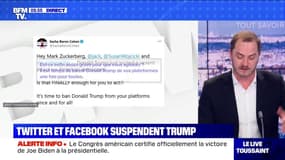 Twitter et Facebook suspendent les comptes de Donald Trump