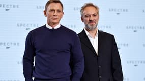 Daniel Craig (James Bond) et le réalisateur de "Spectre", Sam Mendes.