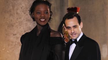 Joseph Zimet (au côté de son épouse Rama Yade) à l'Elysée, le 10 mars 2008