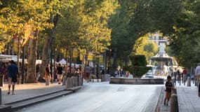 Le cour Mirabeau à Aix-en-Provence (Illustration)