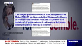Producteur violemment frappé: Emmanuel Macron dénonce "des images qui nous font honte" et demande "une police exemplaire"
