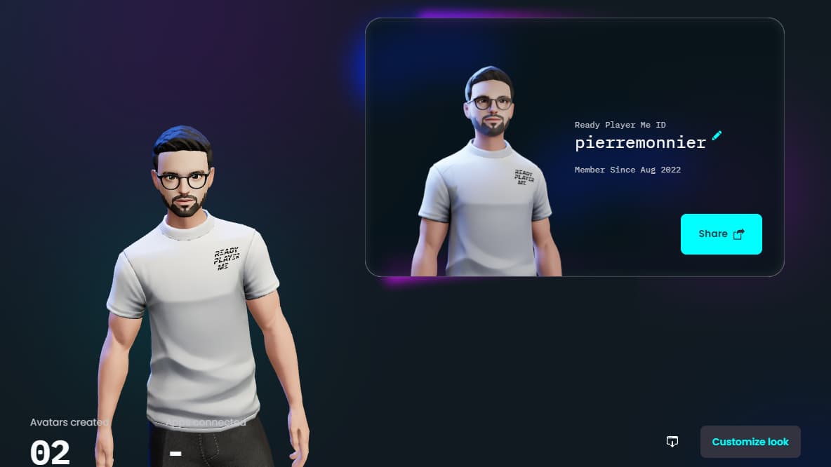Un avatar Ready Player Me