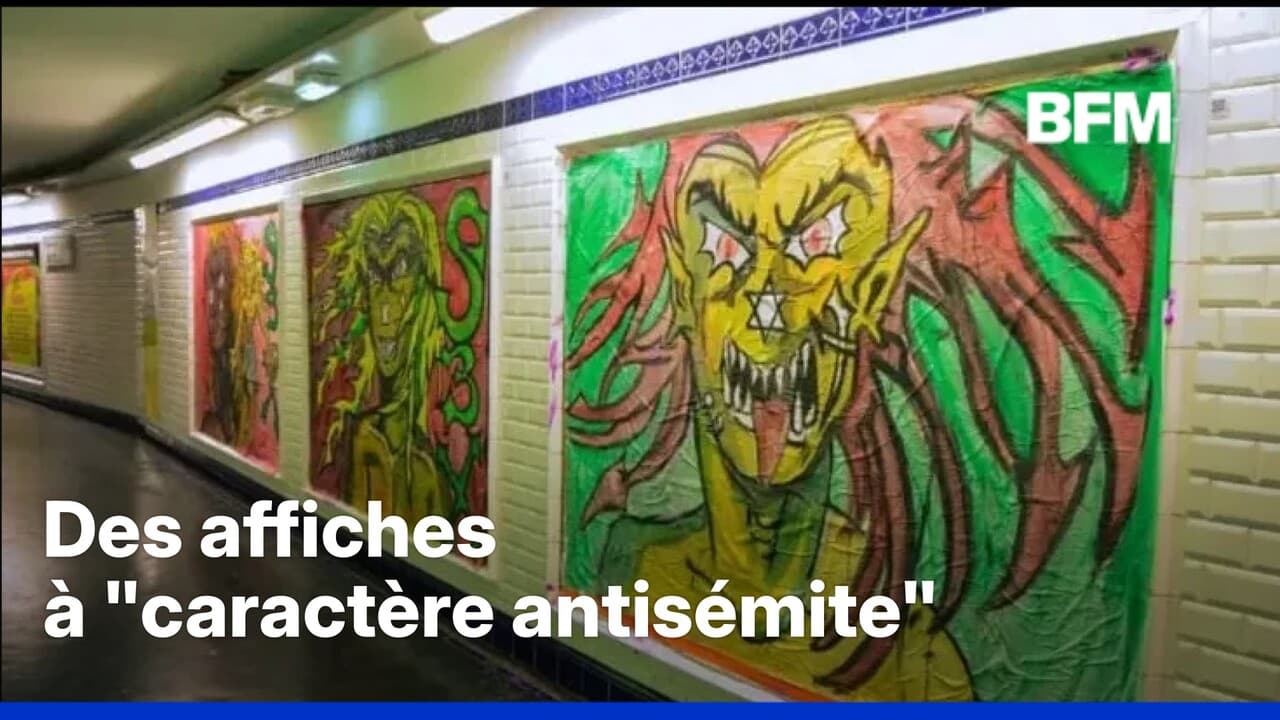 Un artiste accusé d’antisémitisme après un affichage sauvage dans le métro parisien