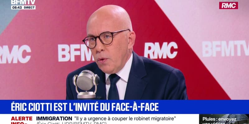 "Je soutiens ce maire": Éric Ciotti (UDR) revient sur la décision du maire de Chessy de ne pas marier un étranger sous OQTF