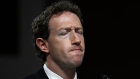 Mark Zuckerberg, le patron de Meta, le 31 janvier lors d'une commission au Congrès américain, à Washington.