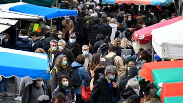 Marché de Rennes (Ille-et-Vilaine) en mars 2021
