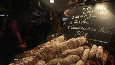 Un stand de charcuterie au Salon de l'agriculture.