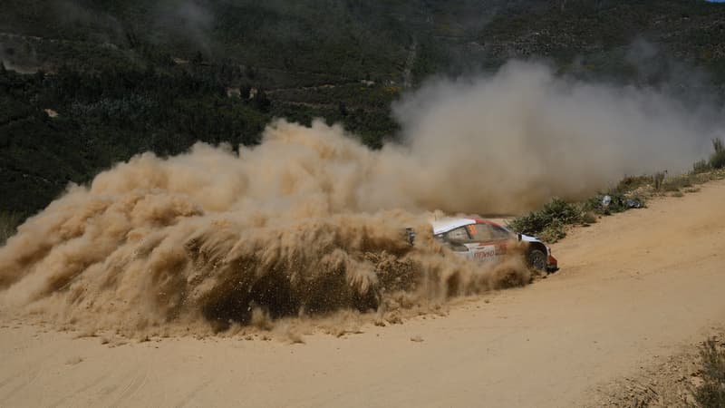 Elfyn Evans lors du Rallye du Portugal, le 12 mai 2023