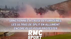 Sanctionnés à cause de fumigènes, les ultras de Split en allument encore plus pour protester