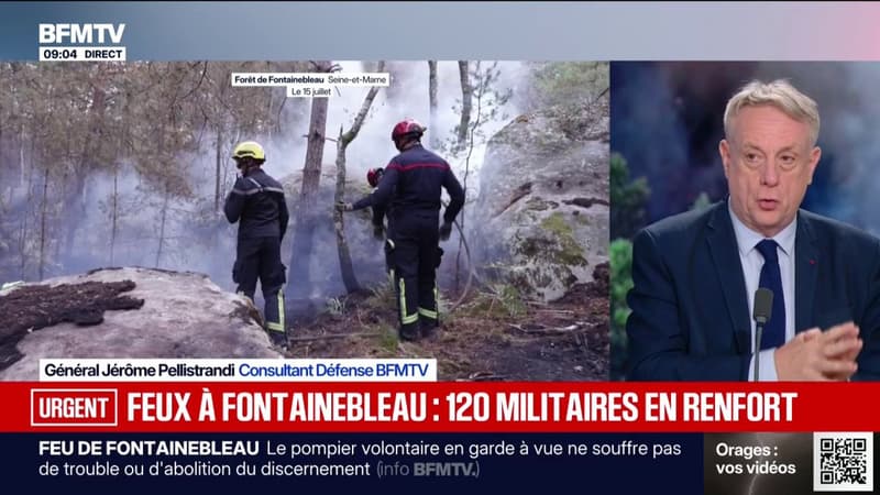120 militaires du génie, en provenance de l'est de la France, viennent en renfort des pompiers à Fontainebleau