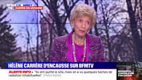 Ukraine: pour Hélène Carrère d'Encausse, "la retenue d'Emmanuel Macron est plus appropriée que les excès de langage" de Joe Biden