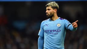 Sergio Aguero avec Manchester City, lors de la saison 2019-2020