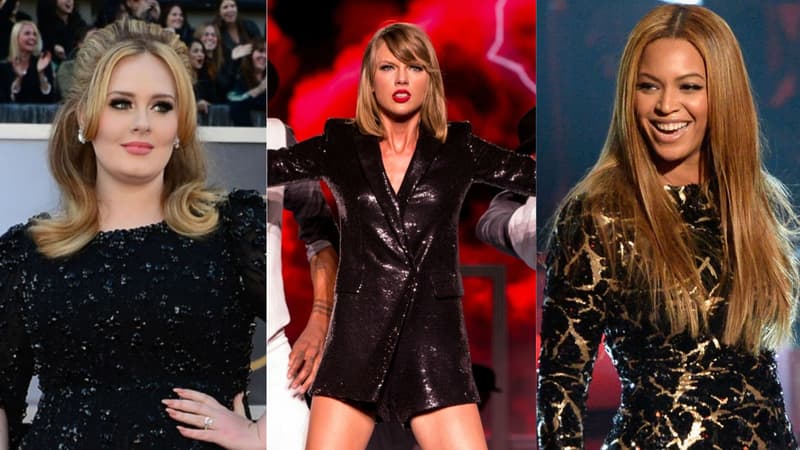 Adele, Taylor Swift et Beyoncé, le trio de tête