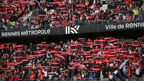 Des supporters de Rennes, au Roazhon Park le 3 mars 2024
