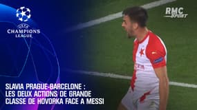 Slavia Prague-Barcelone : les deux actions de grande classe de Hovorka face à Messi