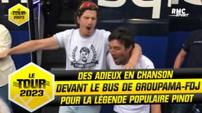 Tour de France : Des adieux en chanson devant le bus de la Groupama-FDJ pour le héros populaire, Thibaut Pinot
