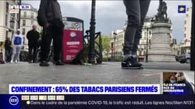 Confinement: 65% des tabacs parisiens fermés