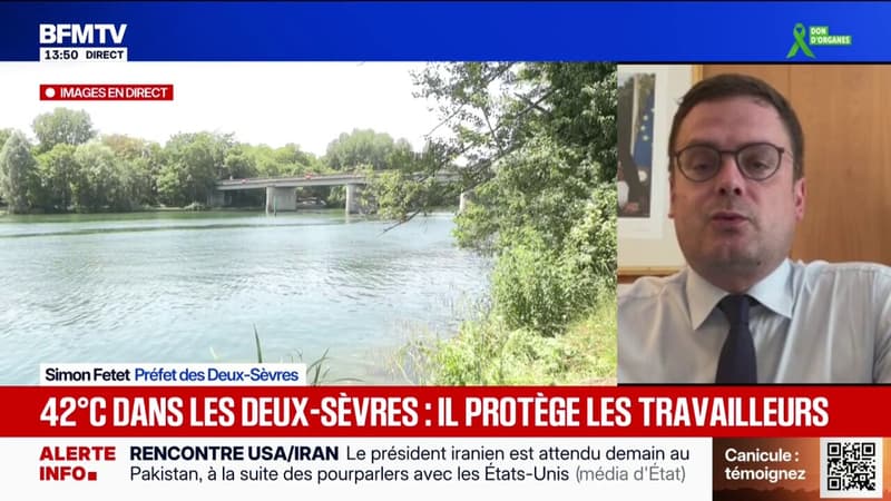 Canicule: "Les chantiers de BTP et de travaux publics ont été autorisés à débuter leur activité dès 6h du matin", annonce le préfet des Deux-Sèvres