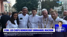 Lyon: des restaurateurs ont remercié Emmanuel Macron au dîner des "Grands chefs" 