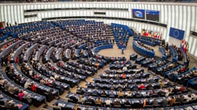 L'hémicycle du Parlement européen à Strasbourg lors d'une session plénière, le 25 novembre 2025 (photo d'illustration).