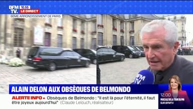 Obsèques de Belmondo: pour Claude Lelouch, "il est là pour l'éternité, il faut être joyeux aujourd'hui"