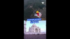 3 Français survolent le Taj Mahal en wingsuit pour la première fois