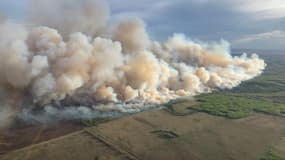 D'importants incendies dans la province d'Alberta au Canada le 10 mai 2024.