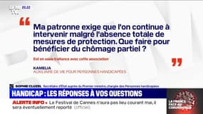 Handicap: Sophie Cluzel appelle les auxiliaires de vie à ne pas "interrompre leur travail"