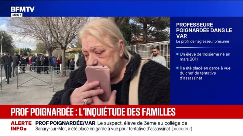 Prof poignardée à Sanary-sur-Mer: l'émotion des familles après l'agression