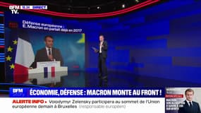 LES ÉCLAIREURS - "Économie de guerre", défense européenne: quand Emmanuel Macron monte au front