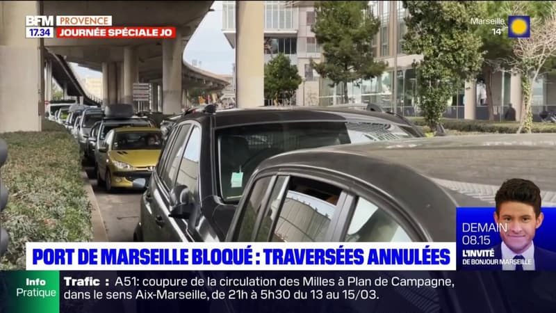 De nombreuses traversées annulées en raison du blocage du port de Marseille