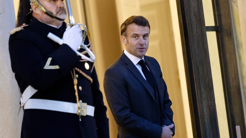 Emmanuel Macron à l'Élysée le 13 novembre 2023