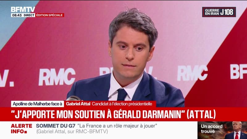 "Évidemment": Gabriel Attal annonce "apporter son soutien" à Gérald Darmanin après les polémiques qui ont suivi la mort de Lyhanna