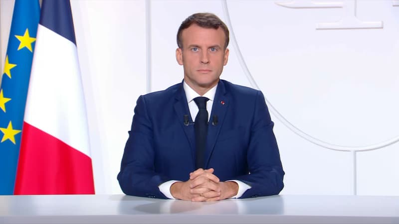 Emmanuel Macron lors de son allocution du 24 novembre 2020.