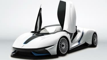Cette supercar aux portes en élytre a fait sensation au salon de pékin, aussi bien pour son design très sportif que pour ses performances annoncées: 400km d'autonomie et 603 chevaux sous le capot.